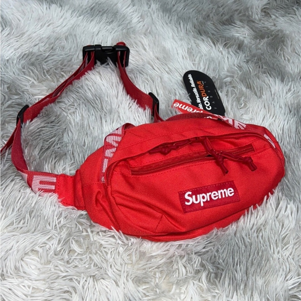 Supreme Red Waist Bag Shoulder Bag Fanny Pack Unisex